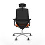 PIQUERAS Y CRESPO Silla de oficina Mardos con mecanismo Sincro, Naranja y Negro