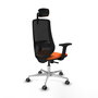 PIQUERAS Y CRESPO Silla de oficina Mardos con mecanismo Sincro, Naranja y Negro