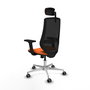 PIQUERAS Y CRESPO Silla de oficina Mardos con mecanismo Sincro, Naranja y Negro