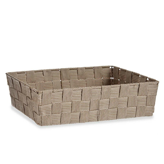 Cesta Multiusos Kipit Beige Poliéster Tela Trenzada 3,8 L (18 Unidades)