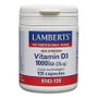 LAMBERTS Vitamina D3 1000 UI, 120 cápsulas