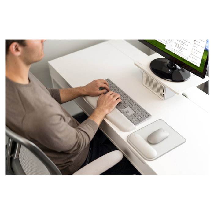 Kensington Alfombrilla de Ratón con Reposamuñecas ErgoSoft, Mousepad para Oficina y Gaming, Gran Tamaño