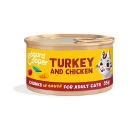 Edgard Cooper EC Feline Adult Trocitos Pavo y Pollo 18x85g
