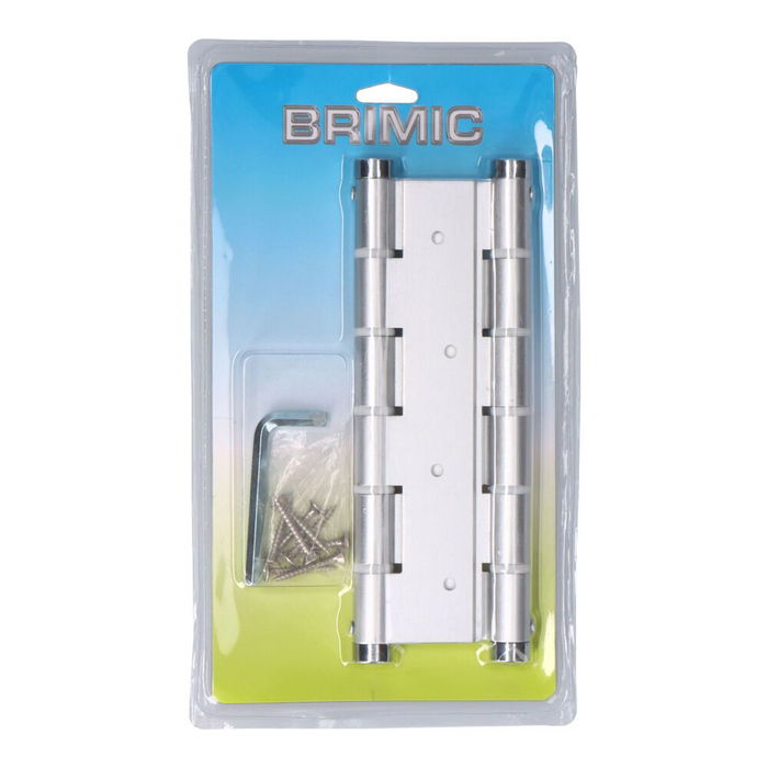 Brimic BS10 Bisagra Doble Acción Aluminio 180x33mm 4mm Espesor Plata Brimic BS10 Bisagra Doble Acción Aluminio 180x33mm 4mm Espesor Plata