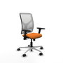 PIQUERAS Y CRESPO Silla de oficina Motilla Naranja y Blanco