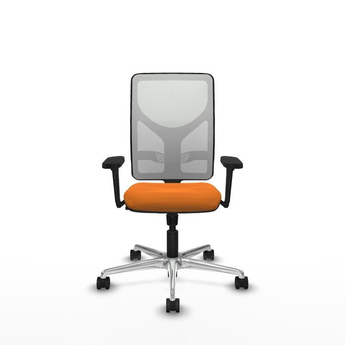 PIQUERAS Y CRESPO Silla de oficina Motilla Naranja y Blanco