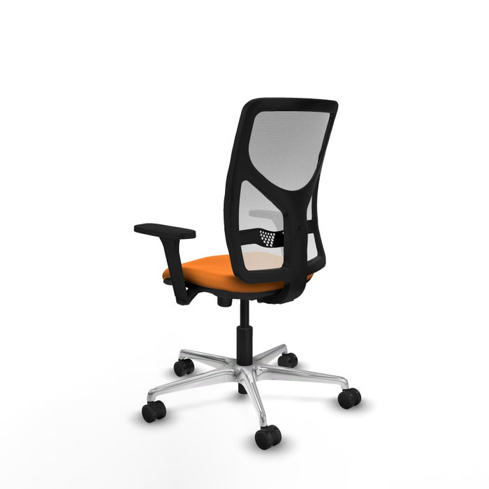 PIQUERAS Y CRESPO Silla de oficina Motilla Naranja y Blanco
