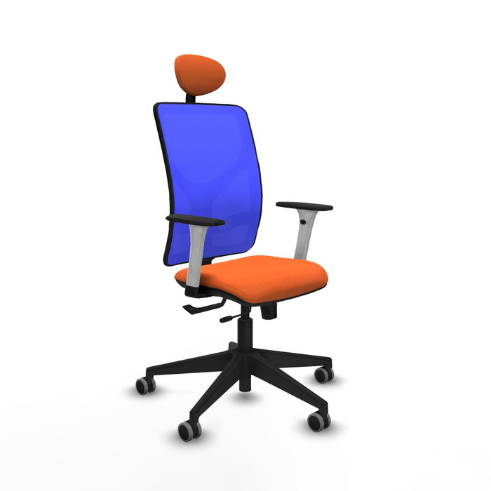 PIQUERAS Y CRESPO Silla de oficina Motilla con mecanismo Sincro/Traslack Naranja y Azul PIQUERAS Y CRESPO Silla de oficina Motilla con mecanismo Sincro/Traslack Naranja y Azul
