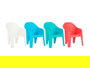 Kipit Silla Infantil Surtidos Col 38x45x39 cm Plástico Polipropileno Azul Blanco Coral Menta (Set de 12)