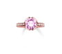 Thomas Sabo Anillo TR2035-633-9-52 de Plata Dorado