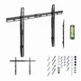 Gembird WM-70F-02 Soporte de Pared para TV Acero Negro, Compatible 37" a 70" (94-177,8 cm), VESA hasta 600x400 mm, Nivel Integrado