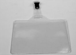 Iberplas 1075P100 Caja 100 Fundas de Identificación PVC Apaisado 70x106MM con Pinza Translúcido