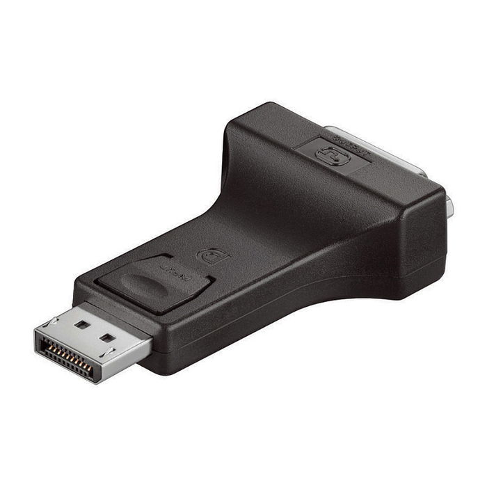 GoodConnections Alcas DVI-DP Adaptador DisplayPort a DVI-I, Macho a Hembra, 24+5 Pines, 24K Dorado, Negro GoodConnections Alcas DVI-DP Adaptador DisplayPort a DVI-I, Macho a Hembra, 24+5 Pines, 24K Dorado, Negro