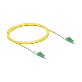 DeLOCK Cable de fibra óptica LC-APC a LC-APC Simplex Singlemode OS2, 2 m, Amarillo