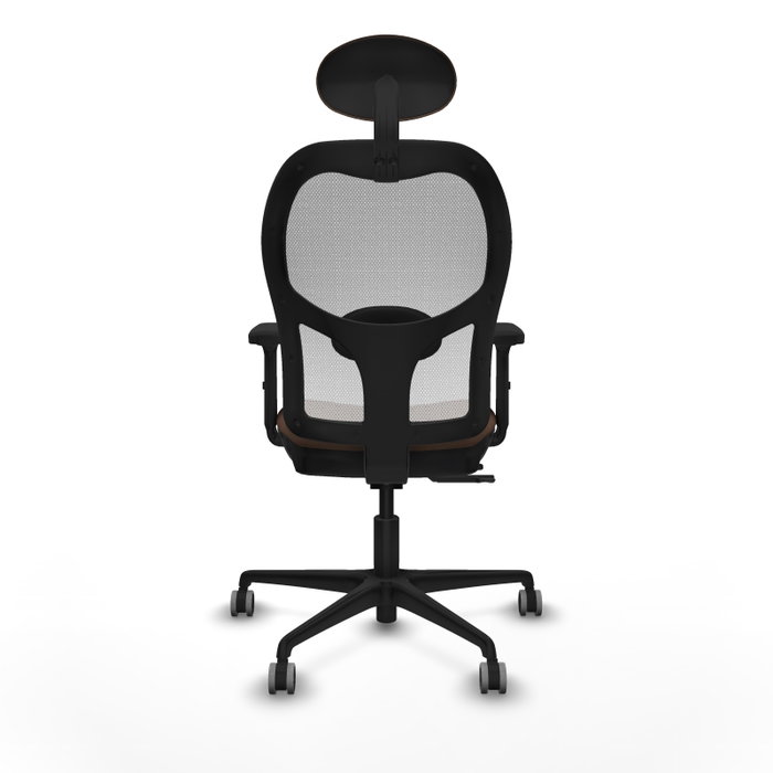 PIQUERAS Y CRESPO Silla de oficina Jorquera con mecanismo Sincro/Traslack, Marrón oscuro y Blanco PIQUERAS Y CRESPO Silla de oficina Jorquera con mecanismo Sincro/Traslack, Marrón oscuro y Blanco