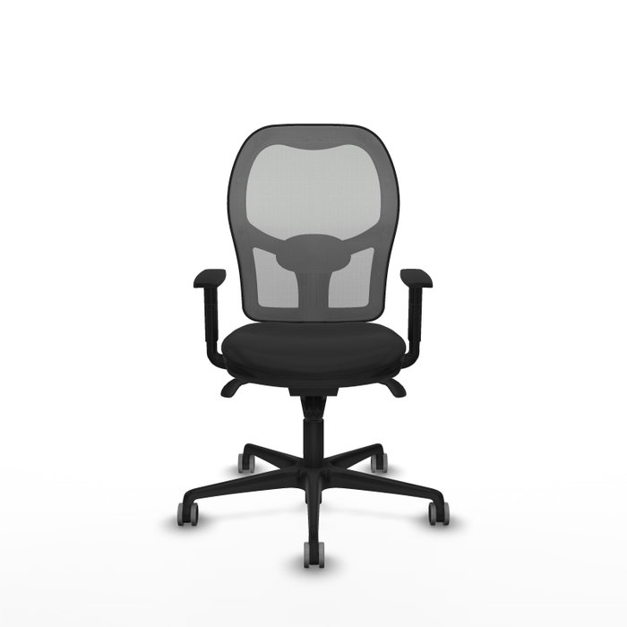 PIQUERAS Y CRESPO Silla de oficina Jorquera con mecanismo Sincro, negro y gris PIQUERAS Y CRESPO Silla de oficina Jorquera con mecanismo Sincro, negro y gris