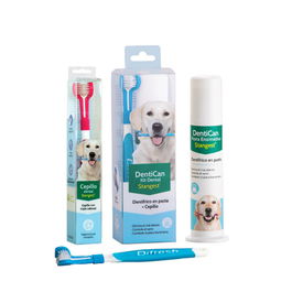 Stangest Kit Dental Cepillo + Pasta Dentican para Cuidado Bucal de Mascotas