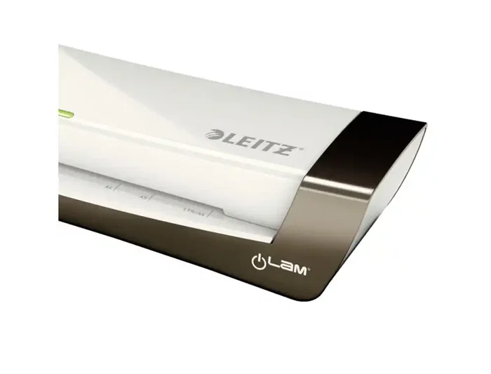 Leitz ILAM OFFICE Plastificadora DIN A4, 2 Rodillos, Hasta 125 micras, Color Blanco/Plata