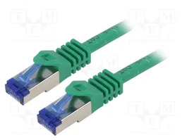 LOGILINK Patch Cord S/FTP Cat 6a de 7,5 m, Verde