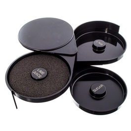 TABLECRAFT - H633/3 - Pack de 3 unidades - Escarchador de copas con 3 bandejas - 16 x 20 x 7,5 cm - Negro