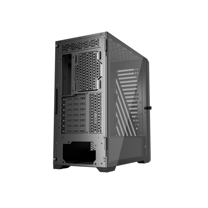 Phoenix technologies Caja Ordenador Artisan Noble, Frontal Madera, Cristal Templado, Gaming, ATX