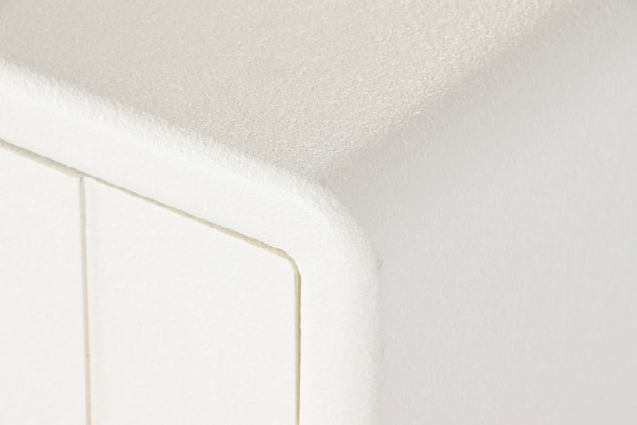 DKD Home Decor Mesita de Noche Moderna Blanco 1 Puerta 40 x 55 x 45 cm