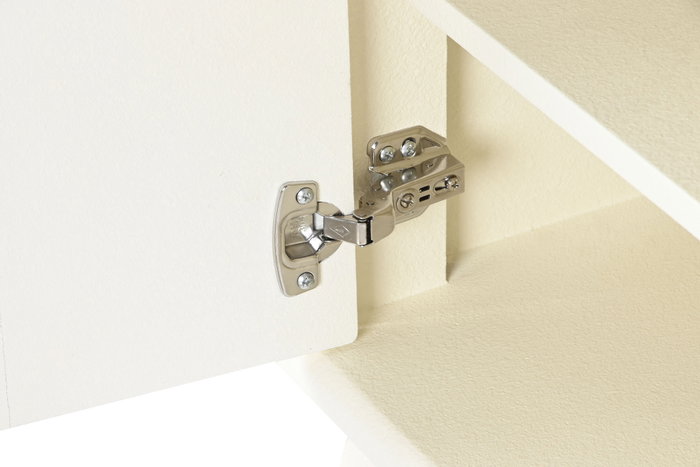 DKD Home Decor Mesita de Noche Moderna Blanco 1 Puerta 40 x 55 x 45 cm