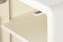 DKD Home Decor Mesita de Noche Moderna Blanco 1 Puerta 40 x 55 x 45 cm