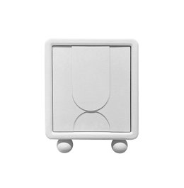 DKD Home Decor Mesita de Noche Moderna Blanco 1 Puerta 40 x 55 x 45 cm