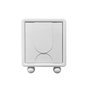 DKD Home Decor Mesita de Noche Moderna Blanco 1 Puerta 40 x 55 x 45 cm