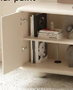 DKD Home Decor Mesita de Noche Moderna Blanco 1 Puerta 40 x 55 x 45 cm