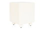 DKD Home Decor Mesita de Noche Moderna Blanco 1 Puerta 40 x 55 x 45 cm