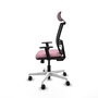 PIQUERAS Y CRESPO Silla de oficina Yunquera Rosa con mecanismo Sincro/Traslack