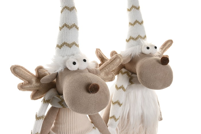 DKD Home Decor Figura Navidad Moderna Blanco Poliester Led 14 x 60 x 13 cm (2 Unidades) DKD Home Decor Figura Navidad Moderna Blanco Poliester Led 14 x 60 x 13 cm (2 Unidades)