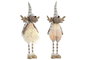 DKD Home Decor Figura Navidad Moderna Blanco Poliester Led 14 x 60 x 13 cm (2 Unidades)