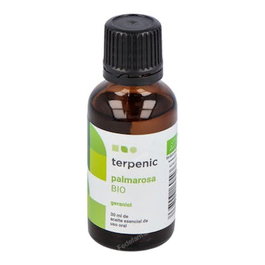 Terpenic Palmarosa Aceite Esencial Bio 30Ml Cymbopogon martinii India