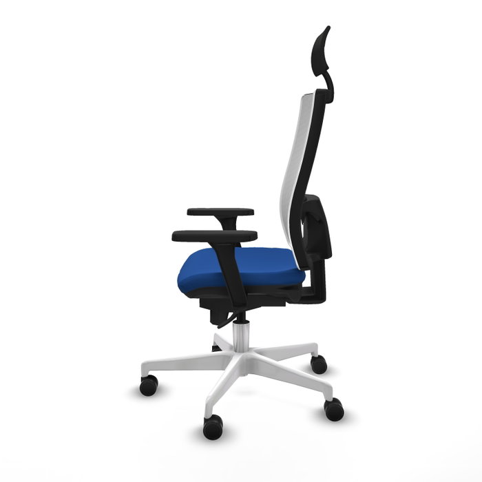 PIQUERAS Y CRESPO Silla de oficina Horna Azul y Blanco con Mecanismo Sincro PIQUERAS Y CRESPO Silla de oficina Horna Azul y Blanco con Mecanismo Sincro