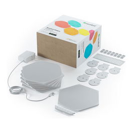 Nanoleaf Shapes Hexagons, 9er-Pack - Luces LED Hexagonales en Blanco, 6500 K, para Dormitorio y Habitacion Infantil, Certificacion CE, Pack de 9 Unidades