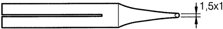JBC TOOLS Punta de soldadura tipo destornillador 1,5x1mm