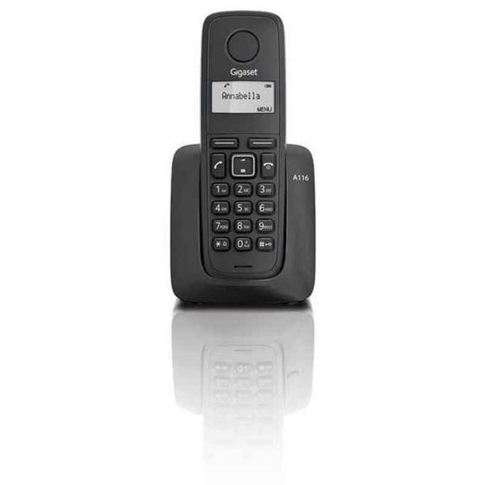 Gigaset A116 Teléfono Inalámbrico Negro con Identificador de Llamadas Gigaset A116 Teléfono Inalámbrico Negro con Identificador de Llamadas