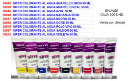 SIFER Colorante al agua azul 50 ml