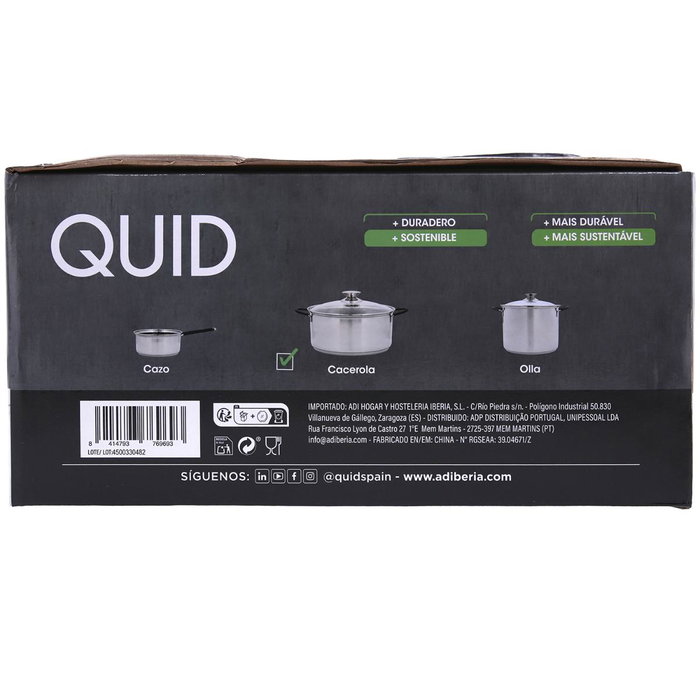 Quid Cacerola Sensory de Acero Inoxidable 28 cm - 7,8 L Quid Cacerola Sensory de Acero Inoxidable 28 cm - 7,8 L