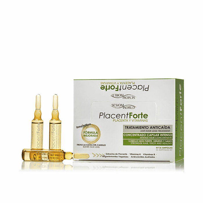 Sesiom World PLACENT FORTE tratamiento anticaída ampollas 36 u Sesiom World PLACENT FORTE tratamiento anticaída ampollas 36 u