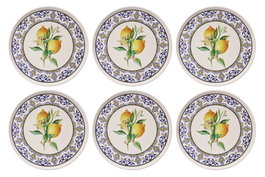 Hermia Juego de Platos de Servicio de Cerámica (6 Piezas) en Amarillo, Azul, Blanco y Verde