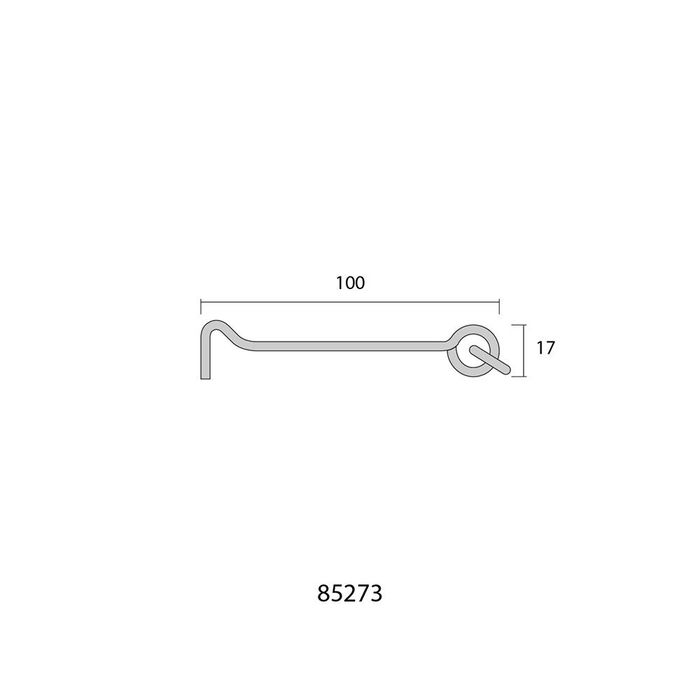 Edm 2 Aldabillas Doble Hembrilla 100 mm Zinc Hierro Zincado Cromado