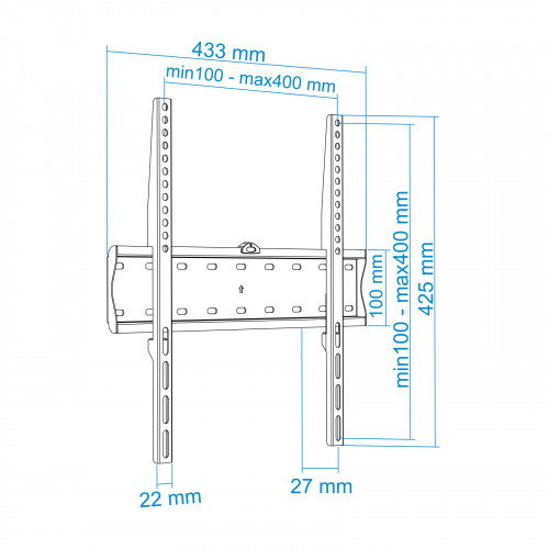 Tooq Soporte de Pared Fijo LP4155F-B para TV de 32-55 pulgadas, Negro