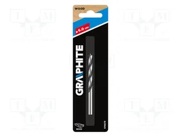 GRAPHITE Broca para madera de 6 mm y 90 mm