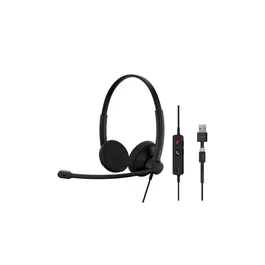 EPOS Sennheiser Impact 100 Auriculares estéreo para PC con micrófono, conector USB-C y 3.5mm