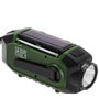 Camry CR1919 Radio Multifunción de Emergencia con Carga Solar/Dinamo/USB-C, Bluetooth 5.0, Linterna LED, Power Bank 4000 mAh, Pantalla LCD, Verde