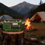 Camry CR1919 Radio Multifunción de Emergencia con Carga Solar/Dinamo/USB-C, Bluetooth 5.0, Linterna LED, Power Bank 4000 mAh, Pantalla LCD, Verde